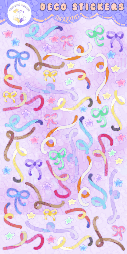 Ribbon Deco Sticker Sheets