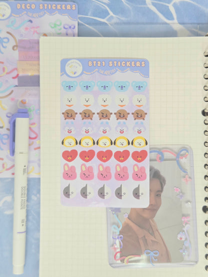 KPop Character Sticker Sheet